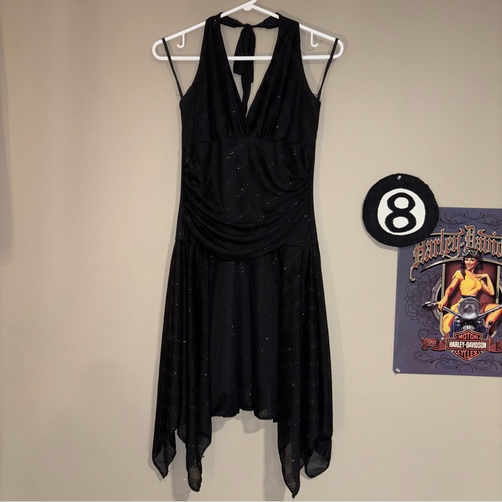 Y2K Yabes USA Black Statement Dress